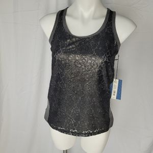 Vera Wang Lace Metallic Tank Top